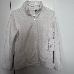 VOGO Athletica Soft White Fleece Jacket